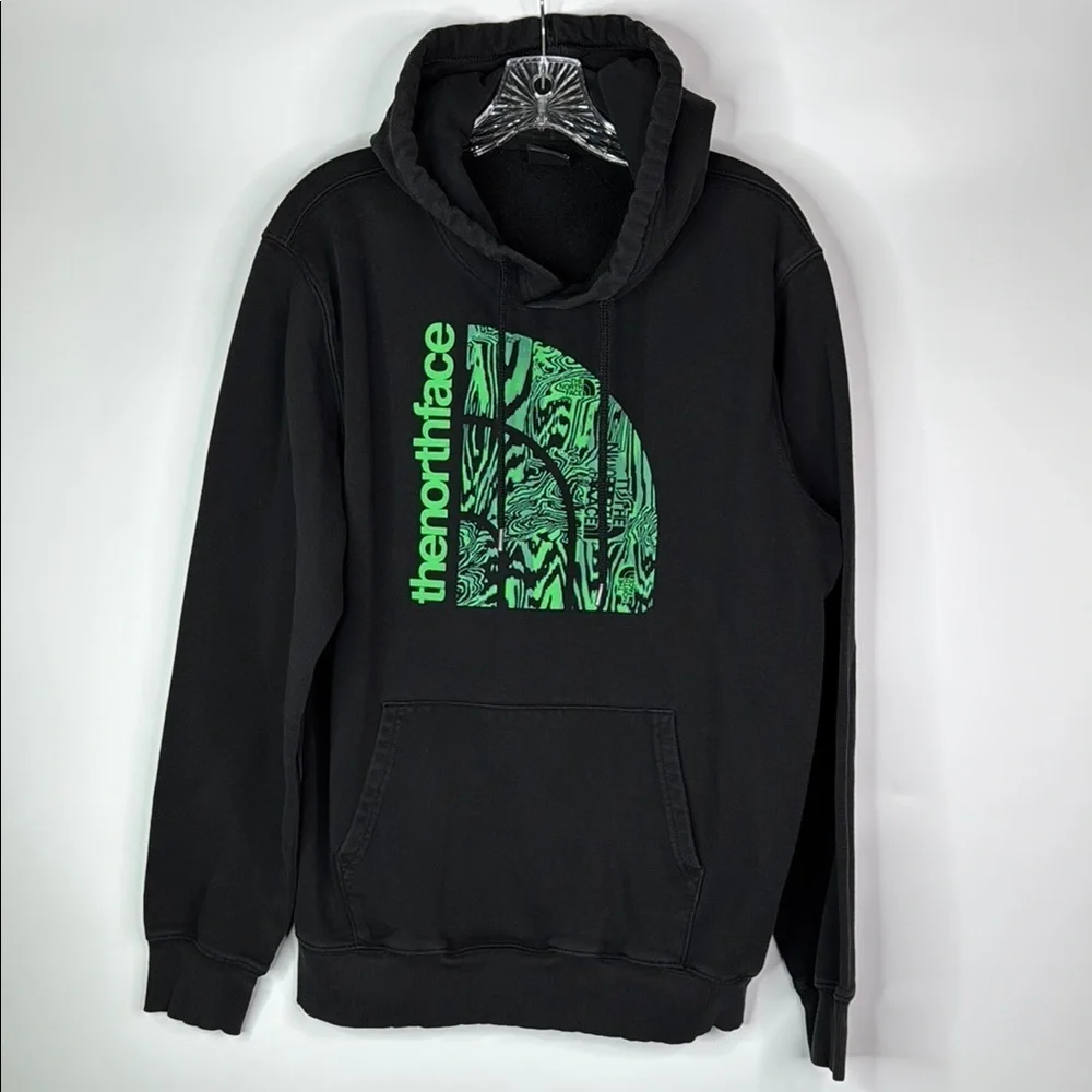 The North Face Jumbo Half Dome Green Hooded Sweatshirt Size Medium